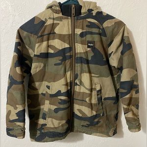 Kids Medium Walls Camo Winter Fleece Lined Coat